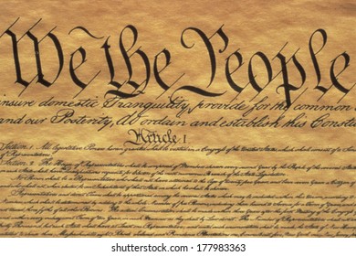 United States Constitution With Its Preamble 