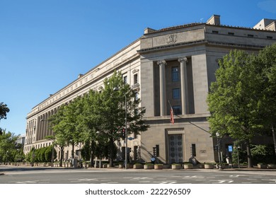 United States Department Of Justice Headquarter Building In Washington D.C.