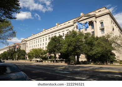 United States Department of Justice headquarter building in Washington D.C.