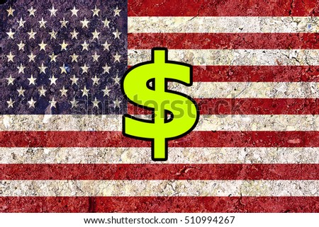 United States Dollar Symbol Over United Stock Photo Edit Now - united states dollar symbol over united states flag background business or forex and finance concept