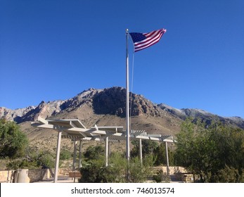 United States Flag At Guadalupe Peak, Texas