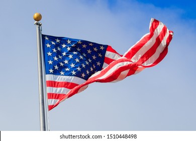 United States Flag Over Naval Base Point Loma.