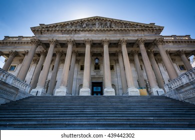 The United States House Of Representatives Building At The Capitol In Washington, DC.