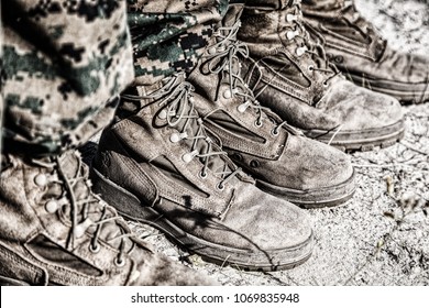 United States Marine Corps Combat Boots Stock Photo 1069835948 ...