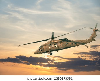 United States military helicopter. Combat US air force - Powered by Shutterstock