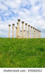 United States National Arboretum Columns In Washington DC, USA