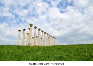 United States National Arboretum Columns In Washington DC, USA