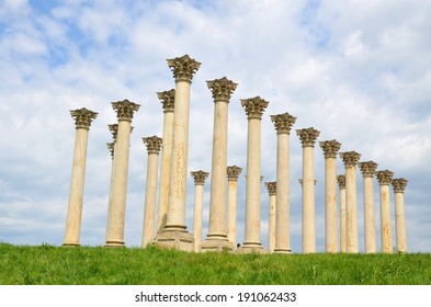 United States National Arboretum Columns In Washington DC, USA