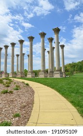 United States National Arboretum Columns In Washington DC, USA