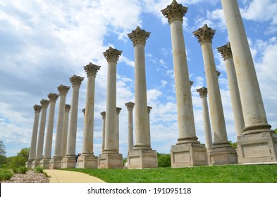 United States National Arboretum Columns In Washington DC, USA