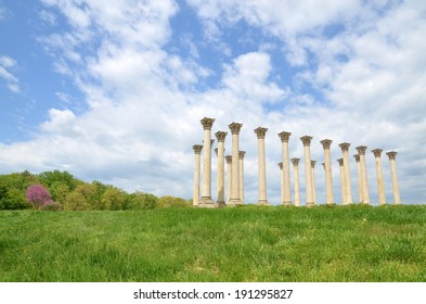 United States National Arboretum Columns In Washington DC, USA