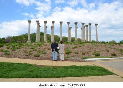 United States National Arboretum Columns In Washington DC, USA