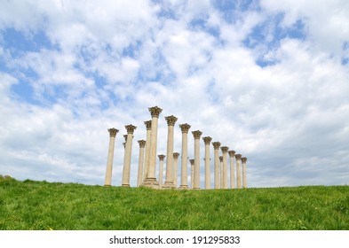 United States National Arboretum Columns In Washington DC, USA