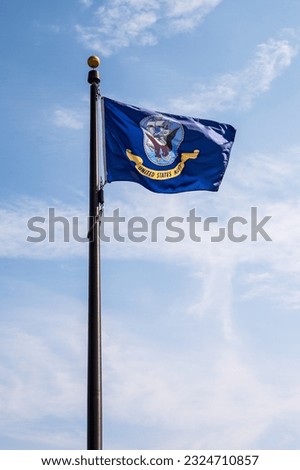 United States Navy Flag Blowing in the WInd