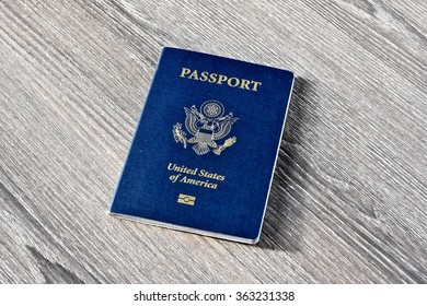 United States Passport On Desk