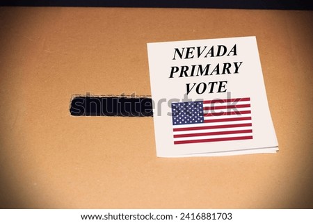 United states political Nevada state election vote concept.