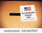 United states political New Hampshire state election vote concept.