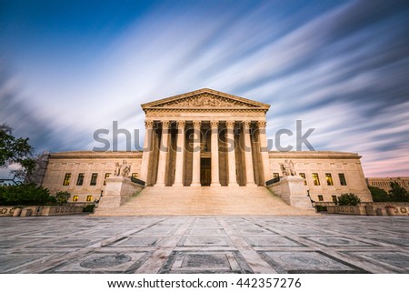 United States Supreme Court Building in Washington DC, USA.