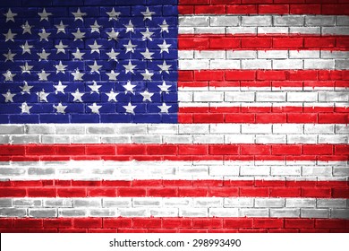 United States flag?wall texture background
