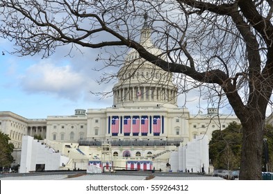 United States, US Capitol Building, Independence Avenue, Washington, DC, District Of Columbia, Before The 58th Presidential Inauguration, Winter, 2017