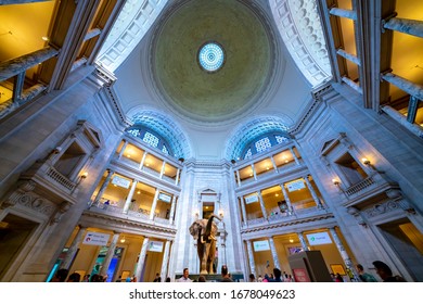 United States, Washington - September 21, 2019: The National Museum of Natural History is a natural history museum administered by the Smithsonian Institution, located on the National Mall.