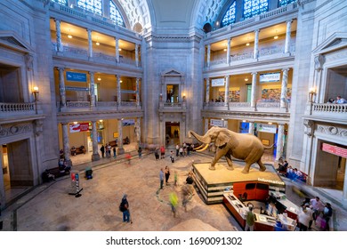 United States, Washington - September 21, 2019: The National Museum of Natural History is a natural history museum administered by the Smithsonian Institution, located on the National Mall.