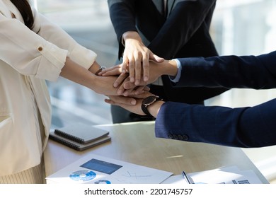 Unity and cooperation of people in business enterprise. - Shutterstock ID 2201745757