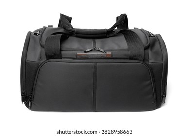 A universal black camera bag with padding and multiple pockets. Perfect for product advertising, lifestyle photography, and camera equipment storage concepts.	