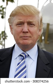 UNIVERSAL CITY, CA - MARCH 2006: Donald Trump kicks off the sixth season casting call search for The Apprentice held in the Universal Studios Hollywood, USA on March 10, 2006.