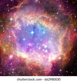 Universe filled with colorful stars, planets, nebula and galaxy. Elements of this Image Furnished by NASA