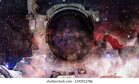 Universe filled with stars, nebula and galaxy. Elements of this image furnished by NASA - Shutterstock ID 1192912786