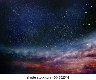 Universe filled with stars, nebula and galaxy - Shutterstock ID 304882544