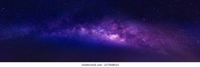 The universe of the Milky Way galaxy with stars on the night sky background. There is a disturbing light from the stars. noise