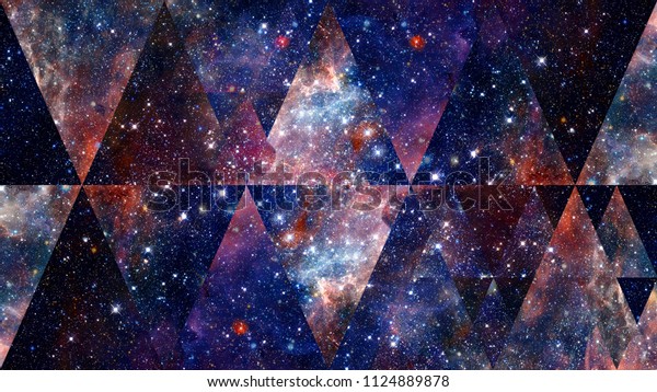 Universe Nebula Galaxy Sacred Geometry Collage Stock Photo (Edit Now ...