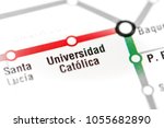 Universidad Catolica Station. Santiago Metro map.
