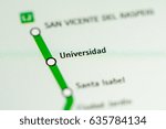 Universidad Station. Alicante Metro map.