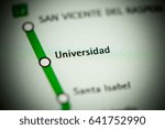 Universidad Station. Alicante Metro map.