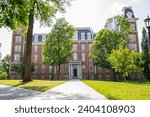 University of Arkansas Old Main Building.  College Campus