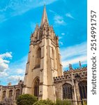 University Church of St. Mary the Virgin in Oxford. Oxford University. Oxford England. Oxford UK.  University of Saint Mary the Virgin