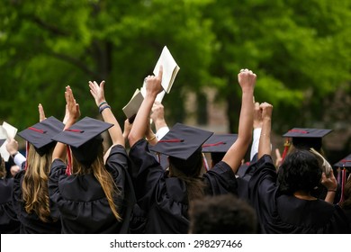 University graduation ceremonies on Commencement Day 