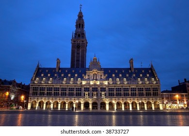 University Library In Ladeuzeplein In Leuven/Louvain, Belgium (HDR Image)