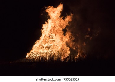 University Of North Texas Bonfire For Homecoming Week