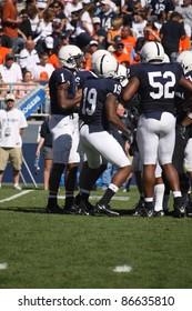 UNIVERSITY PARK, PA - OCT 9: Penn State Quarterback Robert Bolden Calls The Play In The Huddle During A Game With Illinois At Beaver Stadium On October 9, 2010 In University Park, PA