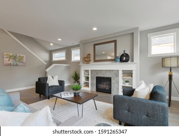 University Place, WA / USA - Dec. 13, 2019: Luxury living room interior - Shutterstock ID 1591265347