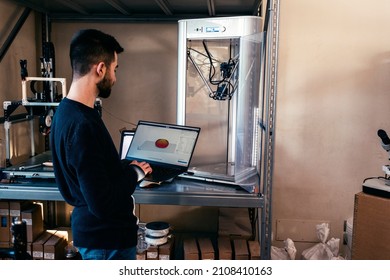 university student learning 3d printing - Shutterstock ID 2108410163