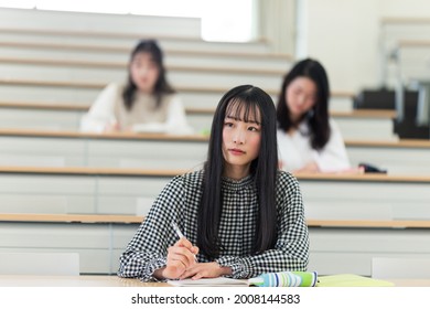 University Students Taking Lectures In The Lecture Room