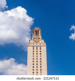  University Of Texas (UT) Against Blue Sky In Austin, Texas 