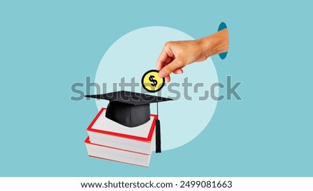 University tuition fee or Saving for school. Study cost or training expense concept. Education fund for college