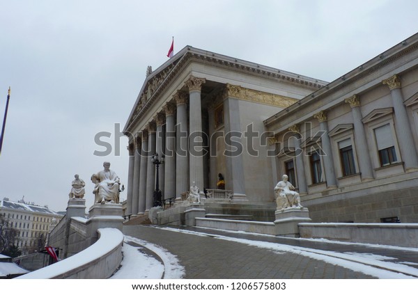 University of Vienna,\
European city view, church and cathedral, modern and classical\
architectural works
