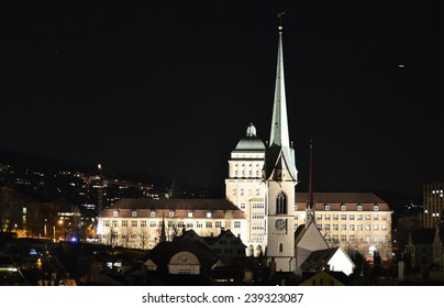 University Of Zurich By Night